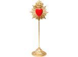 Dekoobjekt KARE DESIGN "Flaming Heart 31cm", gold, B:10,8cm H:31,1cm T:9cm, Polyresin, Dekofiguren
