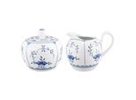 Milch- und Zuckerset SELTMANN WEIDEN "Milch- & Zucker-Set Amina 2er Set blau-weiß", blau (blau, weiß), 2, Porzellan, Geschirr-Sets, Spülmaschinenfest, Mikrowellensicher, Ofenfest