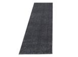 Ayyildiz Läufer Ata grau, Grau, Textil, Uni, rechteckig, 80x250 cm, Oeko-Tex® Standard 100, für Fußbodenheizung geeignet, schmutzabweisend, Hausstauballergiker lichtunempfindlich, antistatisch, pflegeleicht, strapazierfähig, leicht zusammenrollbar, Teppiche & Böden, Teppiche, Teppichläufer