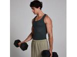 MP Men's Lift Ribbed Muscle Fit Tank - Washed Black - L