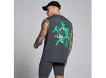 MP Herren Velocity Graphic Baumwolle Modal Tank Top - Dunkelgrau / Grün - S