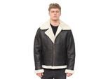 Heren B3 Aviator echt schapenvachtleer vliegend jack-Oxford