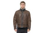 Heren retro pilot schapenvacht leren bikerjack-Bogota