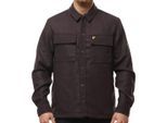 Lyle & Scott effen sedimentbruin overshirtjack