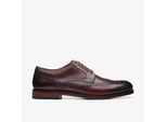 Craftdean Flügel-Brogue Schuhe aus dunkelbraunem Leder