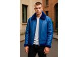 Herenblauw B3 Bomber RAF Aviator Schapenvachtjack - Sibasa