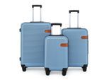 Hardshell Blue Navy Cabine Kofferset Robuuste ABS Lichtgewicht Bagage Vakantietas