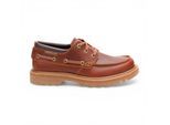 CAT (Caterpillar) Herren-Stiefel aus dunkelrotbraunem Leder, niedrig geschnitten - Colorado Boat Lo