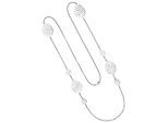 Collier JOBO "Statement Kette mit Zwischenelementen", silber (edelstahlfarben), Halsketten, Damen, Edelstahl, L: 90, Collier, Edelstahl 90 cm