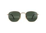Ray-ban zonnebril zeshoekige RB3548N 001/58 Gold G-15 groen gepolariseerd