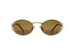 Miu Miu Ovale Dames Zonnebril Brass Goud Donkerbruin MU52YS