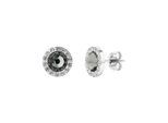 Paar Ohrstecker TOM TAILOR, silber (edelstahlfarben, kristallweiß, dunkelgrau, kristallweiß), Ohrringe, Damen, 10mm, Edelstahl, mit Kristallglas