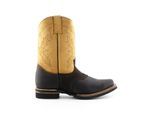 Braune Cowboy-Chelsea-Stiefel von Grinders aus Leder – Frontier