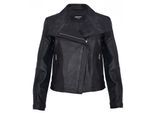 Klassische Damen-Bikerjacke aus Leder mit Schalkragen – Morpeth
