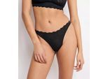 String SLOGGI "ZERO Feel Bliss", Damen, Gr. M, schwarz, Spitze, Obermaterial: 76% Polyamid, 24% Elasthan, körpernah, Unterhosen String, Stretch-Spitze, Grafikdesign, gewellter Bund, glatte Optik