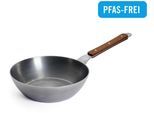 Schmorpfanne WOLL "Woll Carbon Steel Hochrandpfanne", silber (silberfarben), B:24cm H:7cm L:48,5cm Ø:24cm, Pfannen, Schmorpfanne, natürlicher Antihafteffekt nach dem Einbrennen