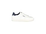 Blauer Witte Leren Heren Sneakers