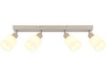 GLOBO LIGHTING Deckenspot "TRENT", sandfarben matt, 4, Ø 8cm H: 18,5cm, 1 Stk., Leuchten, Drehbarer Strahler für Wohn- & Esszimmer sandfarben matt, Deckenspot