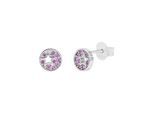 Paar Ohrstecker TOM TAILOR "Stern-Motiv", silberfarben, rosa, rosa, Ohrringe, Mädchen, 6mm, Silber 925 (Sterlingsilber), mit Zirkonia (synth.)