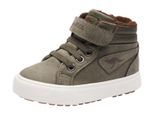 Sneaker KANGAROOS "Kavu III", Mädchen, Gr. 24, grün (olive, coffee), Synthetik, Schuhe Sneaker, Warmfutter, Reißverschluss,Winterschuhe, Schnürboots, Sneakerboots