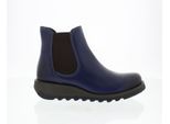 Fly London SALV Chelsea-Stiefel aus Leder für Damen, Blau, Keilabsatz