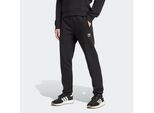 Sporthose ADIDAS ORIGINALS "TREFOIL ESSENTIALS", Herren, Gr. XXL, N-Gr, schwarz (schwarz, normal, gr.), Obermaterial: 70% Baumwolle, 30% Polyester, Hosen Sporthose, schmale Passform, mit flauschiger Innenseite, mit Rippbündchen