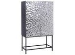 Highboard Marlene Schwarz/edelstahlfarben 80/140/40 cm