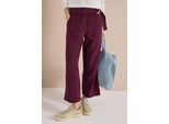 Culotte CECIL "Neele", Damen, Gr. S (38), Länge 26, sweet grape rot, Web, Obermaterial: 76% Viskose, 24% Polyamid, loose fit knöchelfrei, Hosen Culotte, Wide Leg, Loose Fit - lässig und bequem