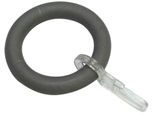 Gardinenring "für Ø 25 mm", grau, 10 Stk., Holzwerkstoff, SCHÖNER WOHNEN-KOLLEKTION, Gardinenbefestigungen, Gardinenring, Serie Gardinenstangen Set Mira Ø 25 mm