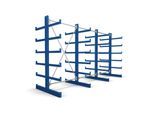 STIER Kragarmregal doppelseitig 3 Felder mit 5 Ebenen 3900x2000x500mm enzianblau (905256)
