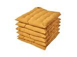 STUHLKISSEN 6er-Set senfgelb 40/40/6,5 cm