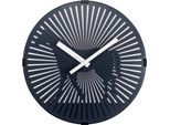 Wanduhr Walking Horse Schwarz