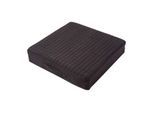 SITZKISSEN orthopädisch 50/50/10 cm – Velours Sesselkissen schwarz