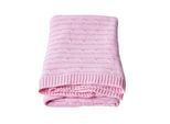 STRICKDECKE 150/200 cm, Baumwolle mit Zopfmuster