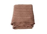 STRICKDECKE 150/200 cm, Baumwolle mit Zopfmuster