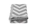 STRICKDECKE 150/200 cm, Zickzack-Muster Baumwolle