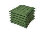 STUHLKISSEN 6er-Set olivgrün 40/40/6,5 cm