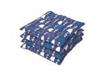 STUHLKISSEN Winterland, blau im 4er-Set 40/40/5 cm