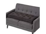 SITZAUFLAGE schwarz 100/48/10 cm – Sofa-Sitzkissen, Velours