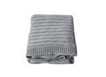 STRICKDECKE 150/200 cm, Baumwolle mit Zopfmuster