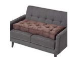 SITZAUFLAGE braun 100/48/10 cm – Sofa-Sitzkissen, Velours