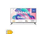 SHARP 43FD2E – 43 Zoll Fernseher Full HD Roku Smart TV – Rahmenloses Design, HDR10, WLAN, LED-Hintergrundbeleuchtung