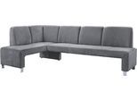 Eckbank EXXPO - SOFA FASHION "Intenso, viele Bezugsstoffe Cord, Struktur 243/158 cm (B/T)", antrazith, B:243cm H:92cm T:158cm, Zusammensetzung: Polyester 100%, Sitzbänke, Eckbank, hohe Bodenfreiheit, frei im Raum stellbar, hoher Sitzkomfort