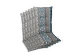 Sesselauflagenset Blau/Grau, 6-teilig