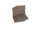 Sesselauflagenset Taupe, 4-teilig