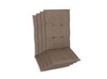 Sesselauflagenset Taupe, 4-teilig