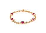 Luxenter Armband mit Zirkonia-Rubin in 18 Karat Gelbgold – Kansha