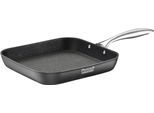 Grillpfanne PINTINOX "ST1", grau (schwarz, edelstahlfarben), B:26cm H:4,1cm L:26cm Ø:26cm, Pfannen, 3-lagige Antihaftbeschichtung, Induktionsgeeignet, 26x26 cm