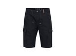 Cargoshorts INDICODE "Cargoshorts IDMosato", Herren, Gr. M, N-Gr, schwarz, Obermaterial: 55% Leinen LI. 45% Baumwolle CO., Hosen