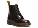 Schnürboots DR. MARTENS "1460", Damen, Gr. 38, rot (kirschrot), Leder, glänzend, Schuhe Schnürboots, Retro Stiefel, Boots mit zweifarbigem Vintage Finish
